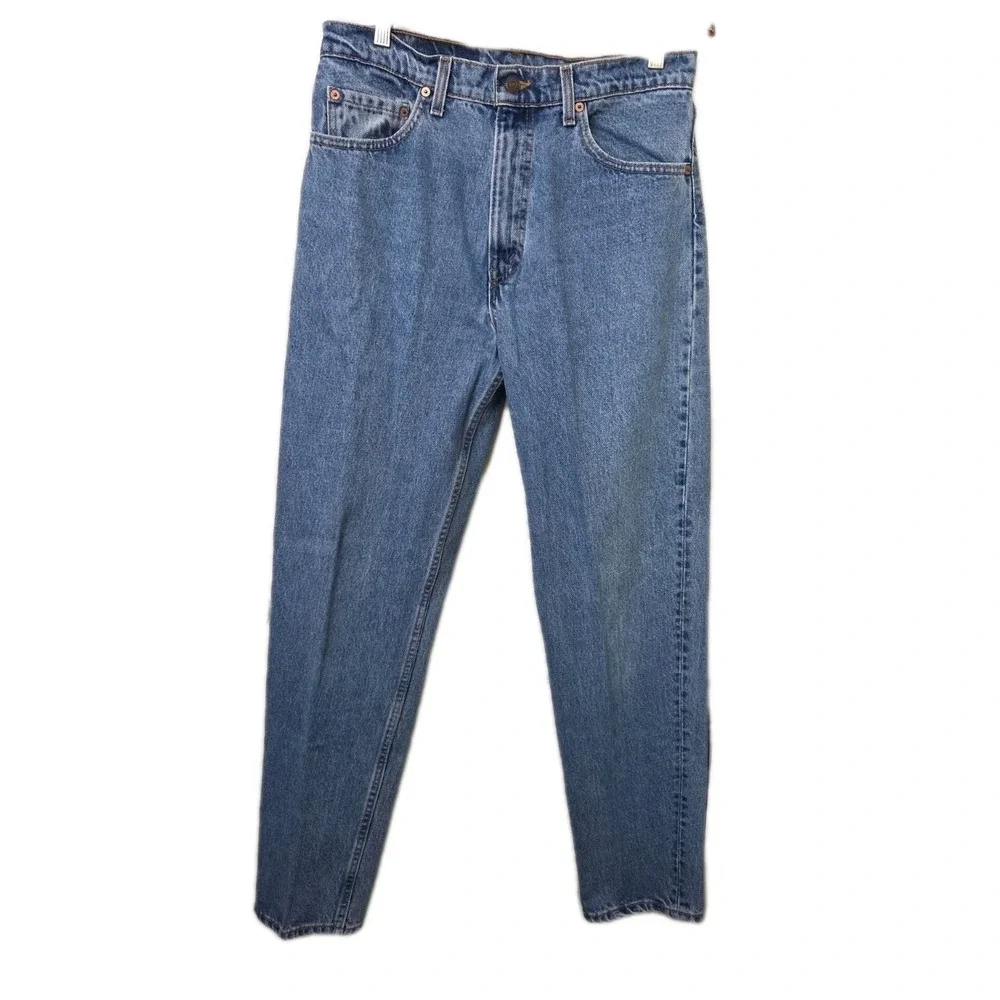 Vintage 90s Levi's 550 Jeans| Relaxed Tapered Medium Wash | Made in USA | 34x34